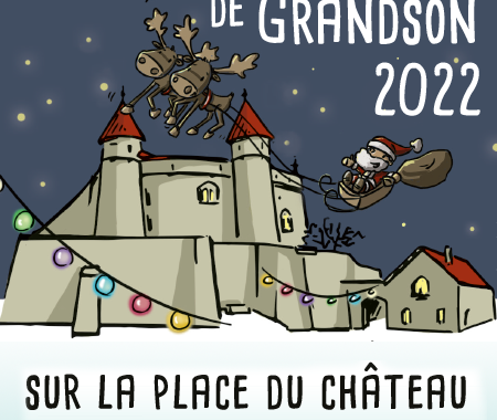 Affiche du marché de Noël de Grandson 2022